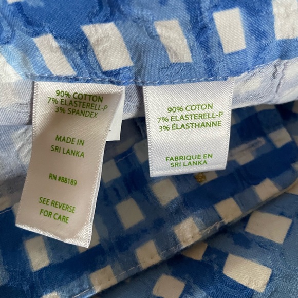 Lily Pulitzer size 8 blue and white pants - Picture 4 of 4